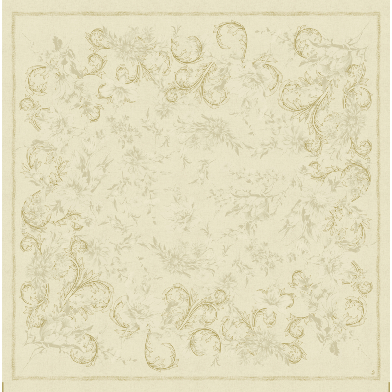 Dunicel ® Asztalközép krém színű, mintás, 84 x 84 cm
