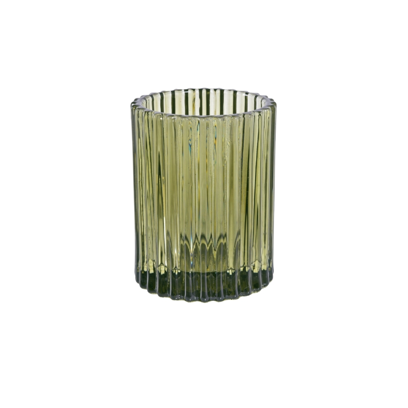 Duni üveg gyertyatartó sötétzöld, 70 x 55 mm