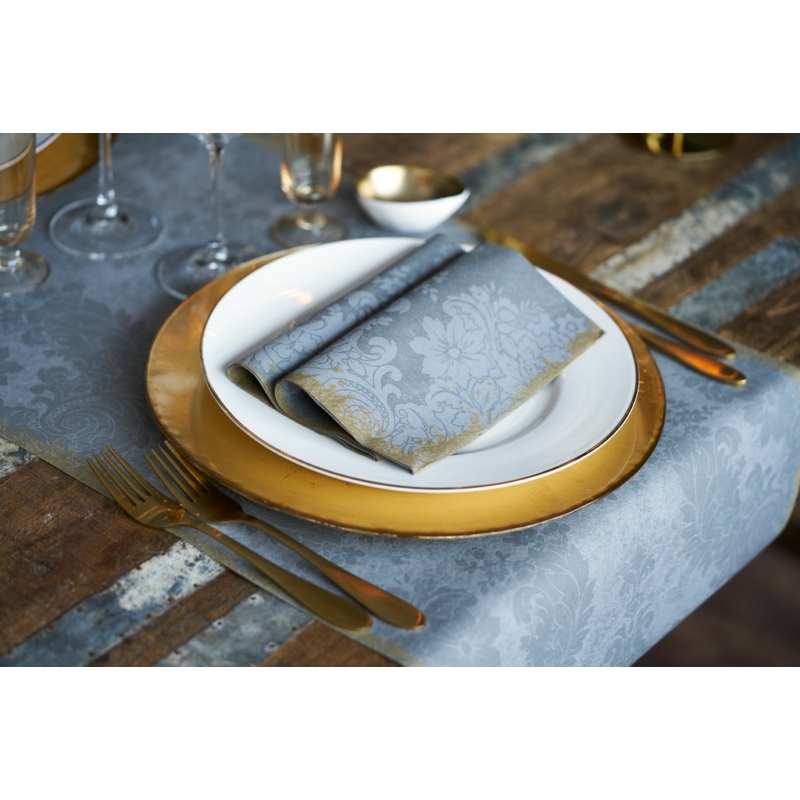 Dunicel® Asztali futó szürke arany mintás, 0,40 x 24 m