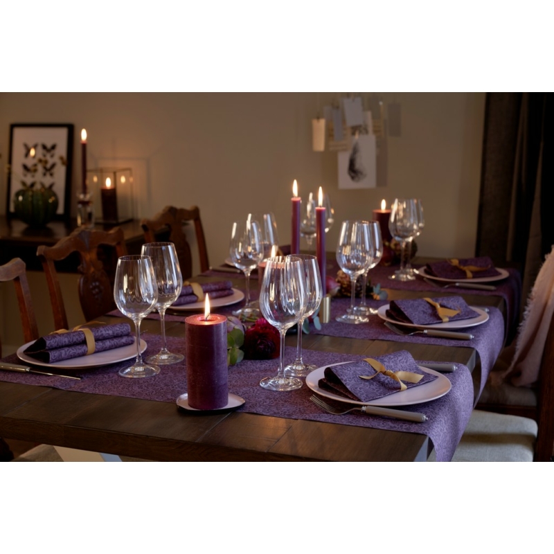 Duni asztali hosszú gyertya lila, 250 x 22 mm, 4 db/csomag