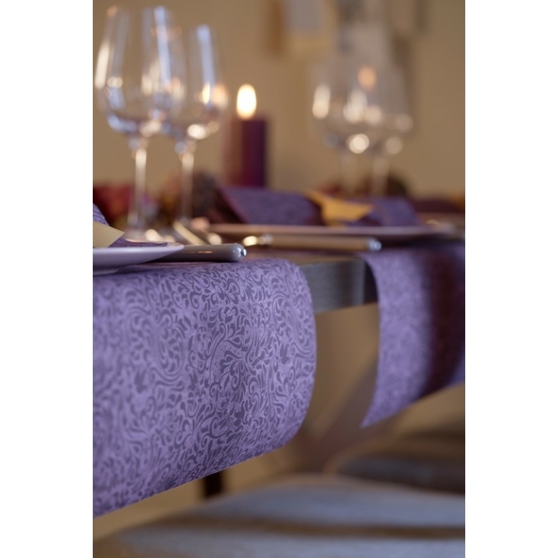 Dunicel® Asztali futó 3in1 lila zinnia mintás, 0,4 x 4,8 m