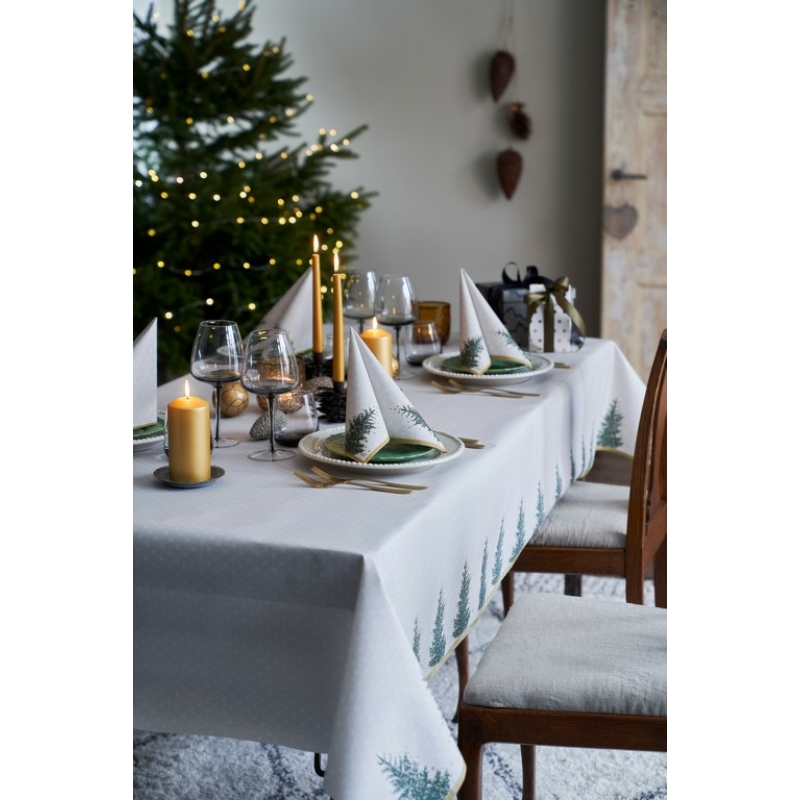 Dunicel® Asztalterítő karácsonyi, fenyőfa mintás, 138 x 220 cm