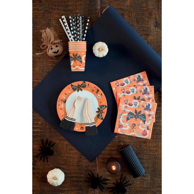 Paper+Design halloween tökös Bio papírtányér, Ø22 cm