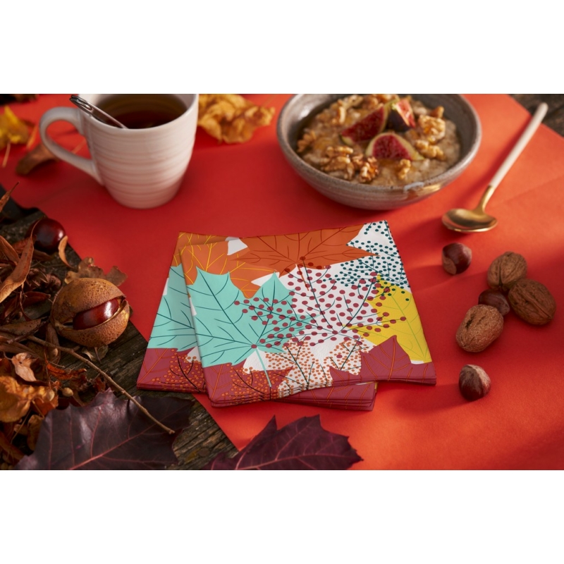 Paper+Design Tissue Szalvéta, őszi levél mintás, 33 x 33 cm, 3-rétegű