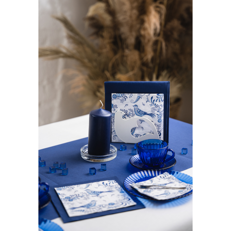 Paper+Design Tissue Szalvéta, Porcelán kék festés mintás, 33 x 33 cm, 3-rétegű
