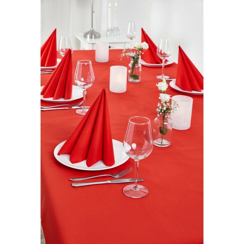Dunicel® textil hatású papír Asztalterítő tekercs, piros, 1,18 x 5 m