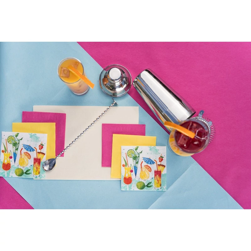 Paper+Design Tissue Szalvéta, koktél mintás, 33 x 33 cm, 3-rétegű