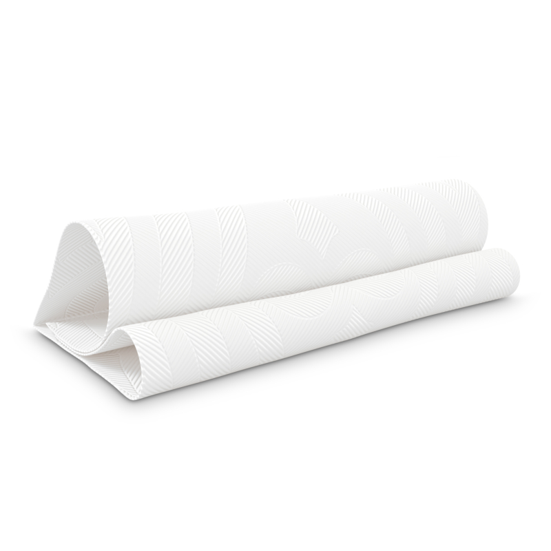 Duni Elegance® Szalvéta textil hatású, dombornyomott, fehér, 40 x 40 cm